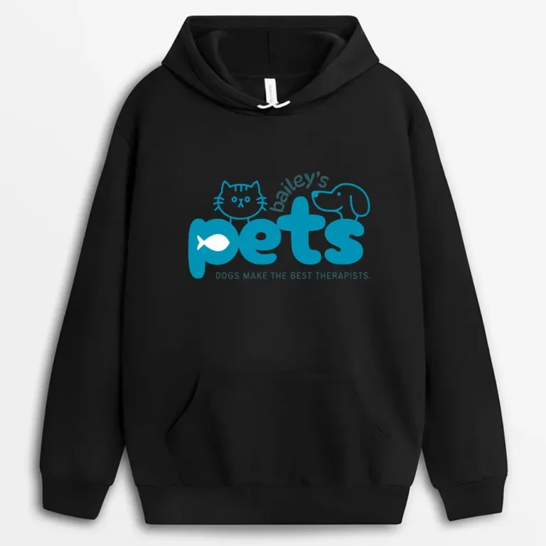 Dogs Make The Best Therapists Pgaeeg Hoodie - Black