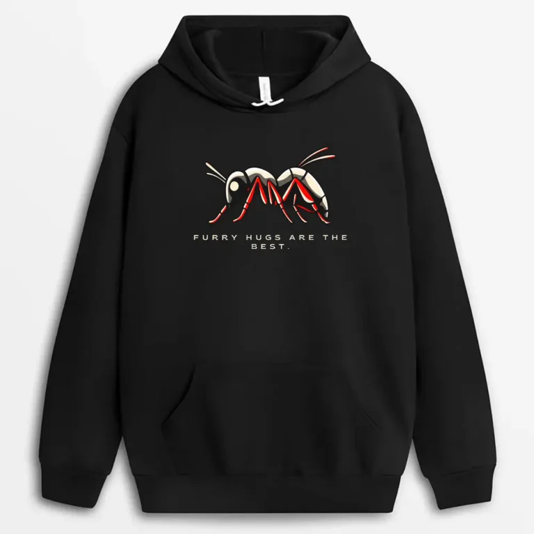 Furry Hugs Are The Best Pgaeeg Hoodie - Black