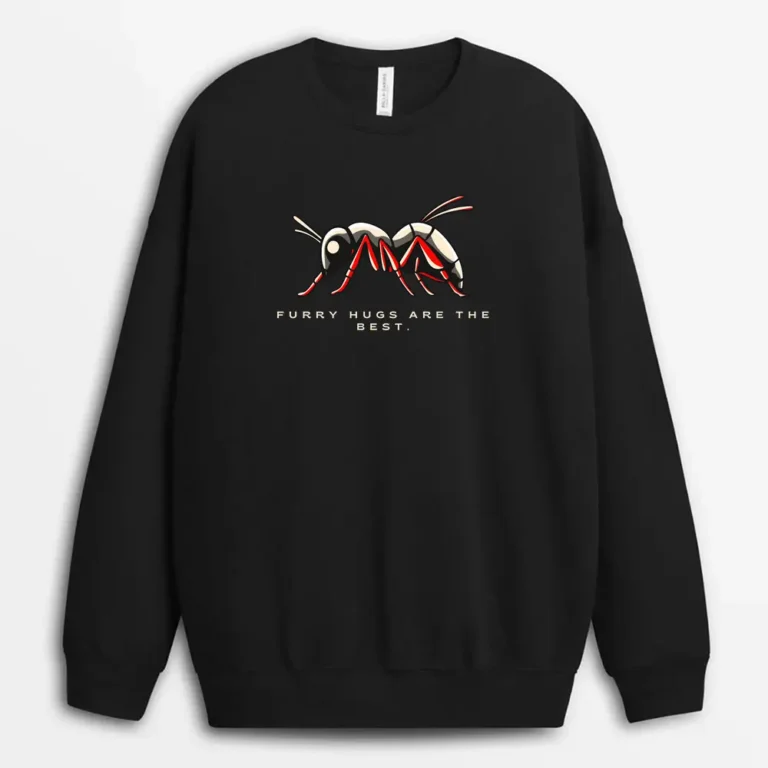 Furry Hugs Are The Best Pgaeeg Sweatshirt - Black